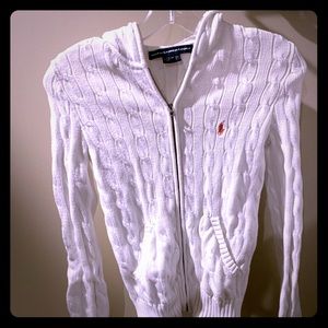 White Ralph Lauren sweater jacket